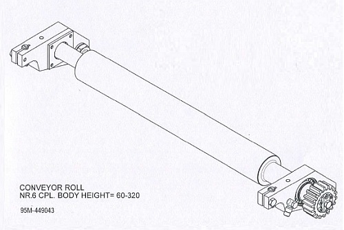 95M-449043 Roller shaft (complete) Вал вальцовочный №6 (в сборе)